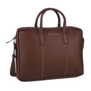 Croco Classy Briefcase – Brown