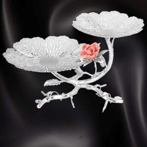 2 PCS DISH WITH STAND
