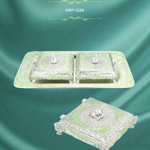 2 PEACOCK BOX TRAY