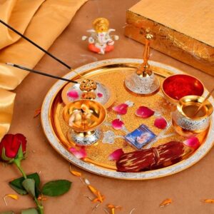 Pure Brass Pooja Thali Set with Accessories