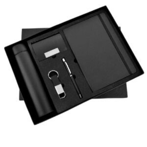 Diary Bottle 5 in 1 Black – Temperature Bottle, Diary, Pen, Keychain & Cardholder