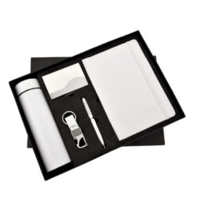 Diary Bottle 5 in 1 White – Temperature Bottle, Diary, Pen, Keychain & Cardholder