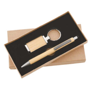 Wooden Bamboo – Pen & Keychain Set