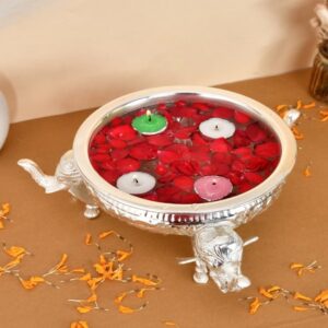 Silver Plated Pure Brass Urli
