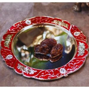 Meena Round Tray (Red)