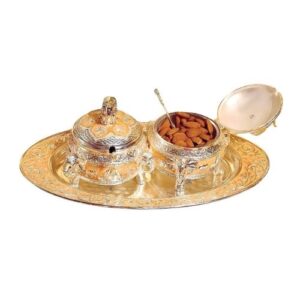 Elephant Sugar Pot (Set of 2) with Tray