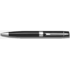 Gloss Black Ballpoint Pen with Chrome-Plated Trim