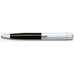 Glossy Black Barrel Pen with Chrome Cap & Trim